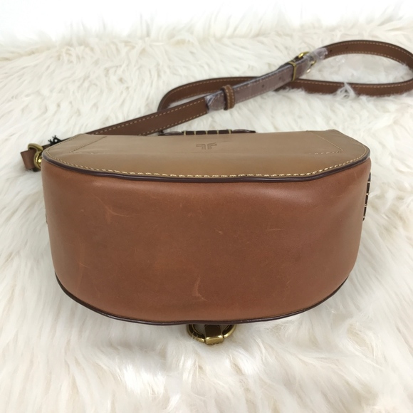 Frye Ilana Color Block Small Saddle Leather Bag - Picture 5 of 8